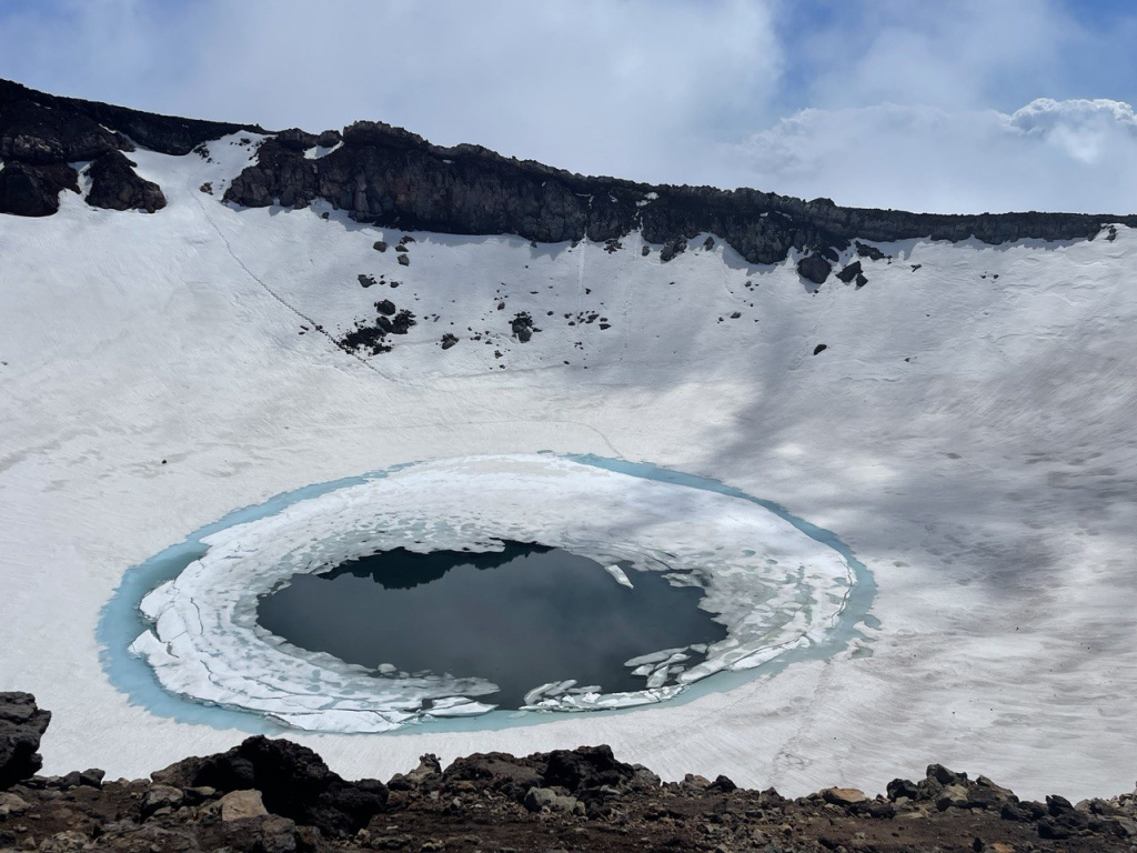 Озеро в кратере вулкана Горелый. Камчатка 2022